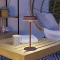Eglo - Dimmable LED Solar Rechargeable Touch Table Lamp LED/3W/5V 3000-6000K 1800 mAh IP44 Orange