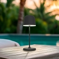 Eglo - Dimmable Outdoor Rechargeable Touch-Control LED Table Lamp, 1.8W/5V, 2500/3000/4000K, 2500 mAh, IP54, Black