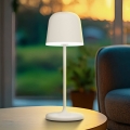 Eglo - Dimmable Outdoor Touch-Control Rechargeable LED Table Lamp 1.8W/5V 2500/3000/4000K 2500 mAh IP54 Cream