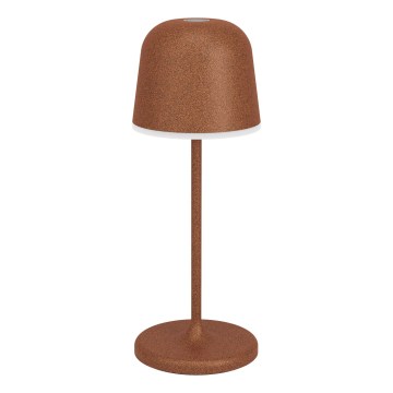 Eglo - Dimmable Outdoor Touch Rechargeable LED Table Lamp, 1.8 W / 5 V, 2500 / 3000 / 4000 K, 2500 mAh, IP54, Brown