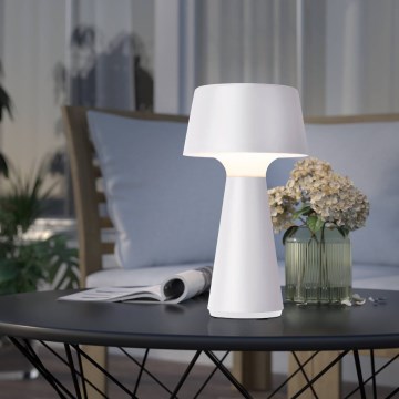 Eglo - Dimmable Rechargeable Outdoor LED Table Lamp, 3W/5V, 2200/3000/4000K, 2000 mAh, IP44, White