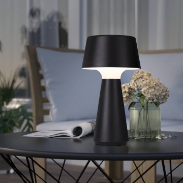 Eglo - Dimmable rechargeable outdoor LED table lamp LED/3W/5V 2200/3000/4000K 2000 mAh IP44 black