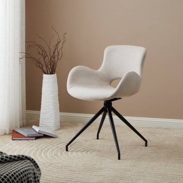 Eglo - Dining chair 82x58 cm creamy/black