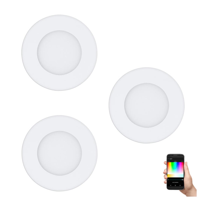 Eglo - ET 3x LED RGB Dimmable recessed light FUEVA-C 1xLED/3W/230V