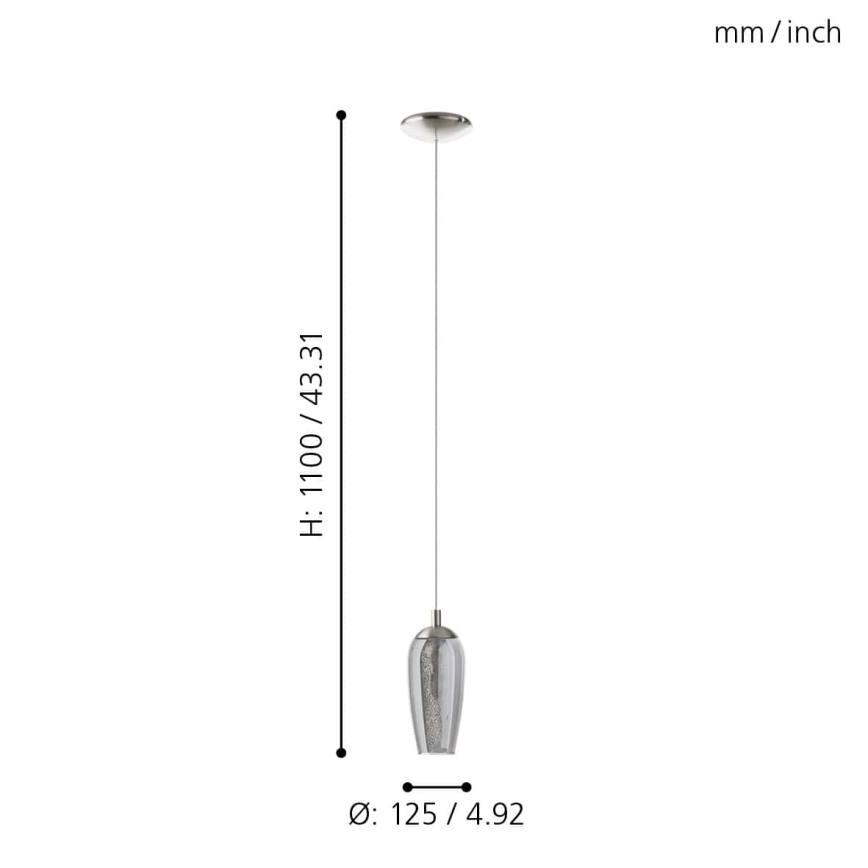 Eglo - Replacement lampshade for chandelier FARSALA G9 grey