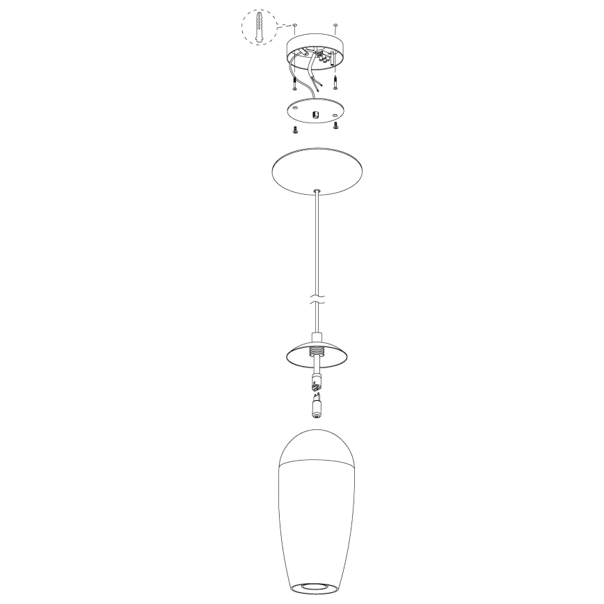 Eglo - Replacement lampshade for chandelier FARSALA G9 grey