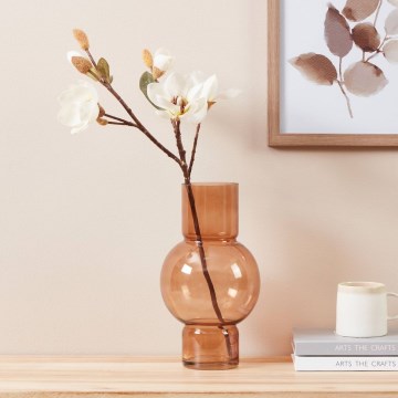 Eglo - Glass vase 28x15,5 cm brown