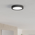Eglo - LED Bathroom Ceiling Light, 7.5W, 230V, 2700/4000/6500K, Ø 16.6 cm, IP44, Black