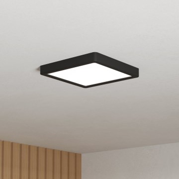 Eglo - LED bathroom ceiling light LED/10,5W/230V 2700/4000/6500K 22x22 cm IP44 black