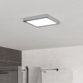 Eglo - LED Bathroom Ceiling Light LED/10.5W/230V 2700/4000/6500K 22x22 cm IP44 Polished Chrome