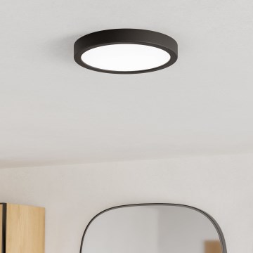Eglo - LED Bathroom Ceiling Light LED/11.5W/230V 2700/4000/6500K Ø 21.1 cm IP44 Black