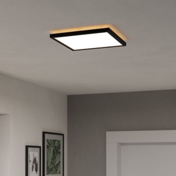 Eglo - LED Bathroom ceiling light LED/13,4W/230V 2700/4000/6500K 29x29 cm IP44 black