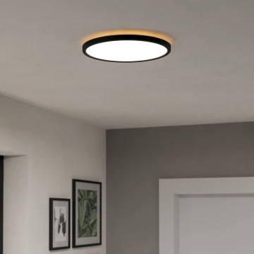 Eglo - LED Bathroom ceiling light LED/13,9W/230V 2700/4000/6500K d. 30 cm IP44 black