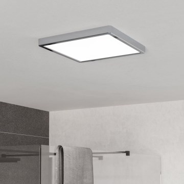 Eglo - LED Bathroom Ceiling Light LED/13W/230V 2700/4000/6500K 29x29 cm IP44 Polished Chrome