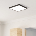 Eglo - LED Bathroom Ceiling Light LED/13W/230V 29x29 cm IP44 Black