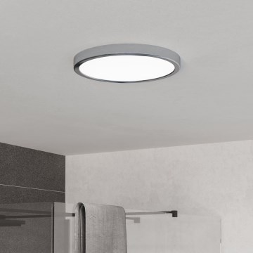 Eglo - LED Bathroom Ceiling Light LED/14.2W/230V 2700/4000/6500K Ø 27.8 cm IP44 Polished Chrome
