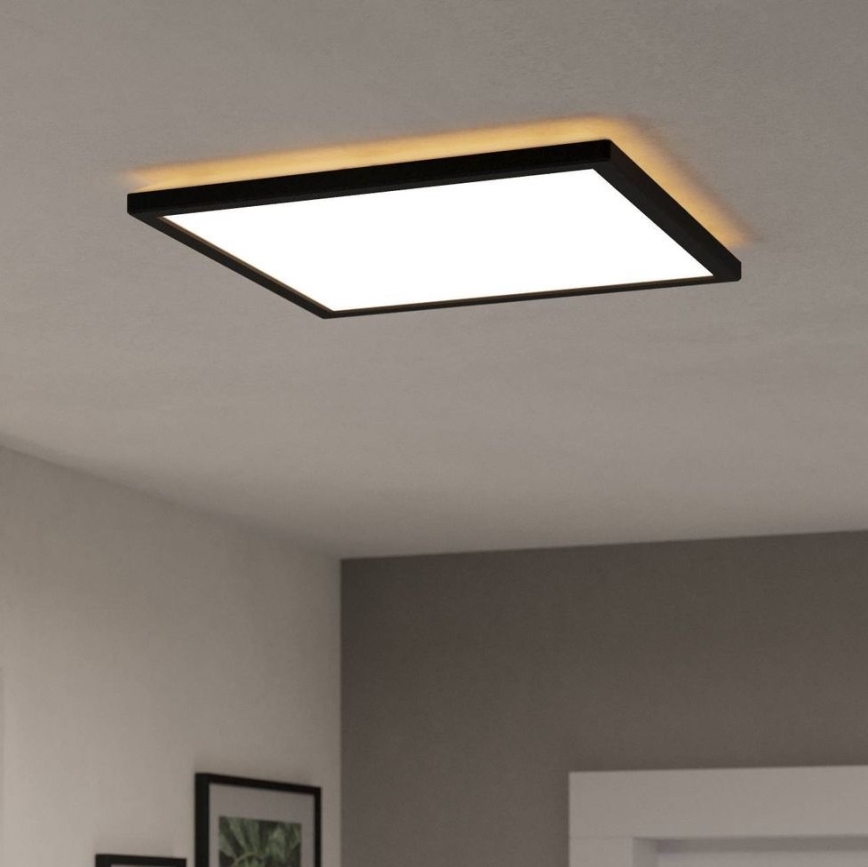 Eglo - LED Bathroom ceiling light LED/17,6W/230V 2700/4000/6500K 39x39 cm IP44 black