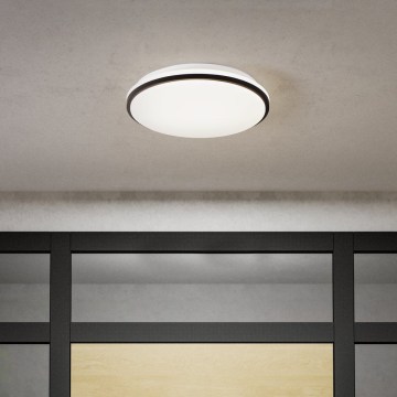Eglo - LED Bathroom Ceiling Light LED/18W/230V 3000/4000/6500K dia. 34 cm IP54 Black