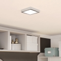 Eglo - LED Bathroom Ceiling Light LED/7W/230V 2700/4000/6500K 15x15 cm IP44 Polished Chrome