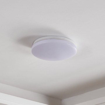 Eglo - LED bathroom ceiling light with motion and dusk sensor, LED/18W/230V, Ø 31 cm, IP54, white