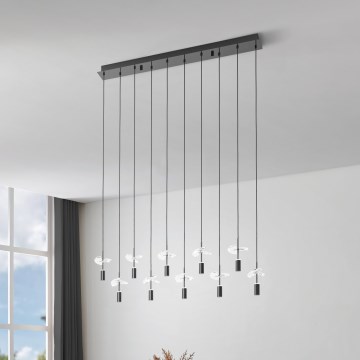 Eglo - LED Cable Pendant 10x LED / 2.6 W / 230 V / 2200/3000/4000 K / Polished Chrome