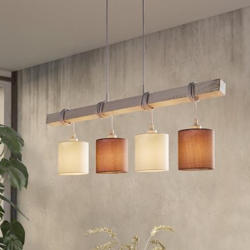 Eglo - LED Cable Pendant TOWNSHEND 4xE27/60W/230V