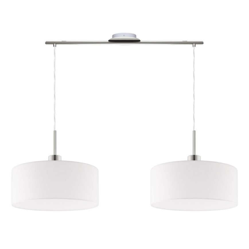 Eglo - LED cable-suspended pendant TUNJA 2xE27/60W/230V white
