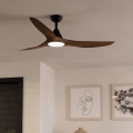 Eglo - LED Ceiling Fan LED/19W/230V 3000/4000/5000K Ø 132 cm brown + remote control