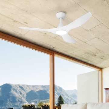 Eglo - LED Ceiling Fan LED/19W/230V Ø 132 cm White + Remote Control