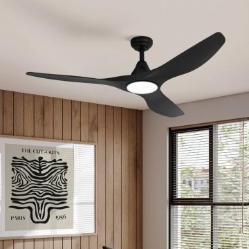 Eglo - LED Ceiling Fan LED/20W/230V 3000/4000/5000K dia. 132 cm black + remote control