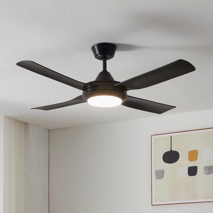 Eglo - LED Ceiling fan LED/20W/230V black + remote control