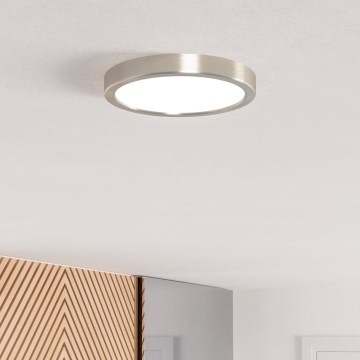 Eglo - LED Ceiling Light, 11.5 W, 230 V, 2700/4000/6500 K, Ø 21.1 cm, Matte Chrome