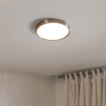 Eglo - LED ceiling light, 14.2 W, 230 V, 2700/4000/6500 K, Ø 27.8 cm, matte chrome