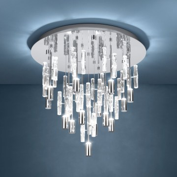 Eglo - LED Ceiling Light 15xLED/2.6W/230V 2200/3000/4000K Polished Chrome