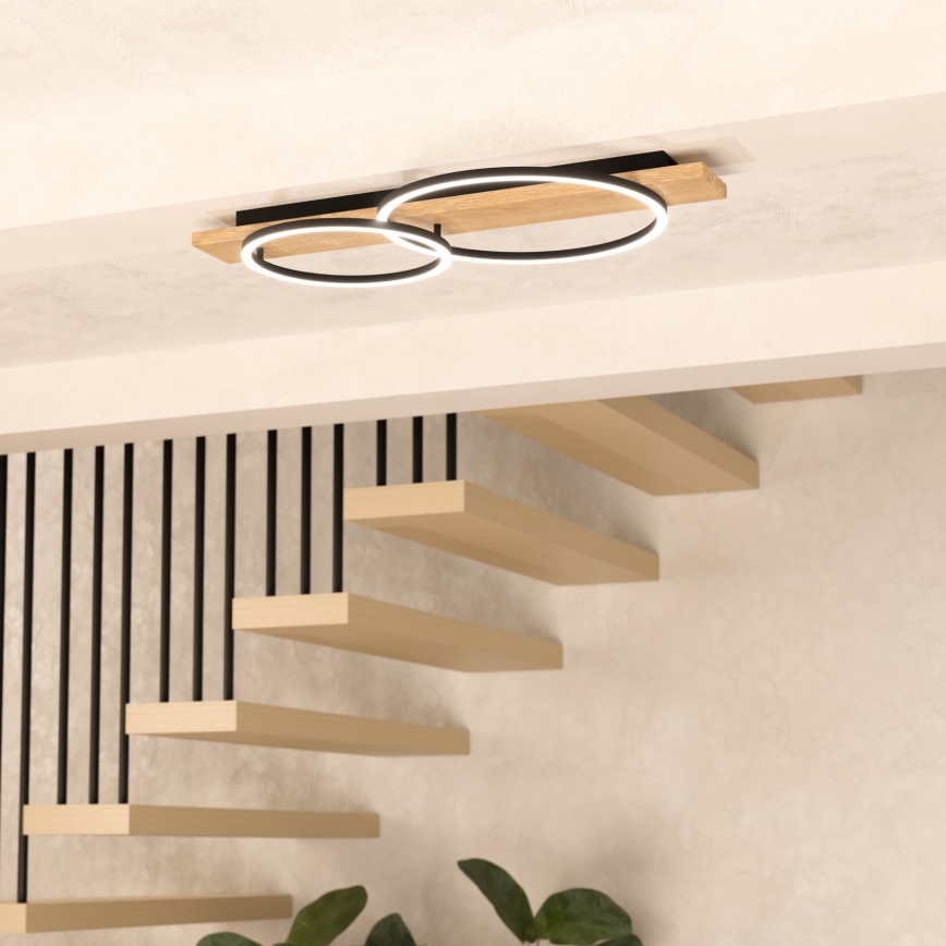 Eglo - LED Ceiling light 2xLED/12W/230V 3000K beige/black