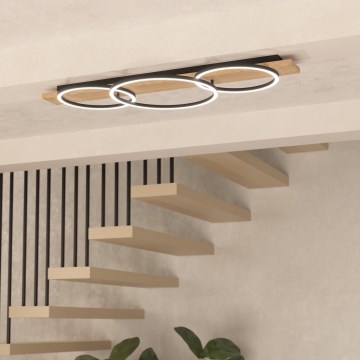Eglo - LED Ceiling light 3xLED/12W/230V 3000K beige/black