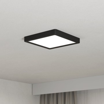 Eglo - LED Ceiling Light LED/10,5W/230V 2700/4000/6500K 22x22cm Black