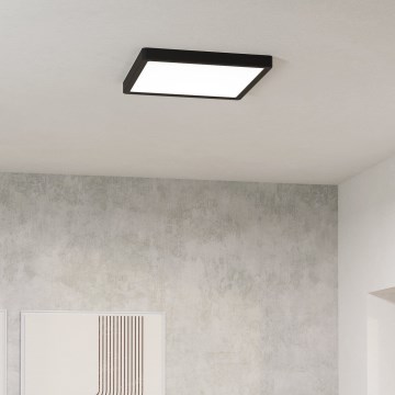 Eglo - LED Ceiling Light LED/13W/230V 2700/4000/6500K 29x29cm Black