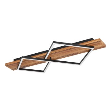 Eglo - LED Ceiling Light LED/13W/230V + LED/15W black/brown