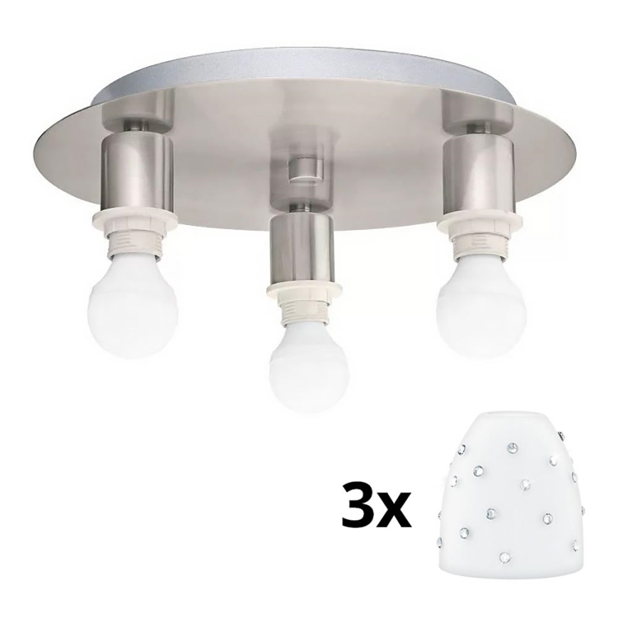 Eglo - LED Ceiling light MY CHOICE 3xE14/4W/230V matte chrome/white