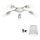 Eglo - LED Ceiling light MY CHOICE 5xE14/4W/230V  matte chrome/creamy
