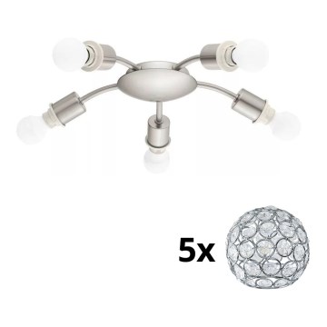 Eglo - LED Ceiling light MY CHOICE 5xE14/4W/230V  matte chrome