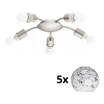 Eglo - LED Ceiling light MY CHOICE 5xE14/4W/230V  matte chrome/white/black