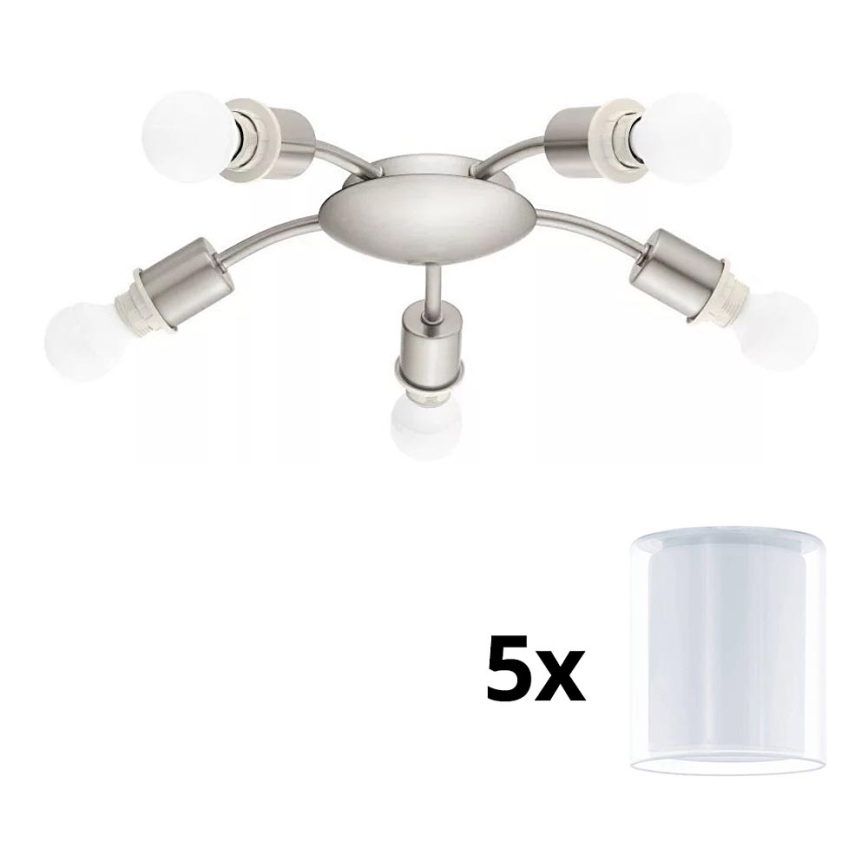 Eglo - LED Ceiling light MY CHOICE 5xE14/4W/230V  matte chrome/white