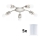 Eglo - LED Ceiling light MY CHOICE 5xE14/4W/230V  matte chrome/white