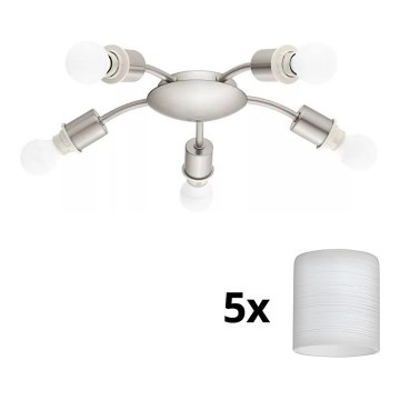 Eglo - LED Ceiling light MY CHOICE 5xE14/4W/230V  matte chrome/white