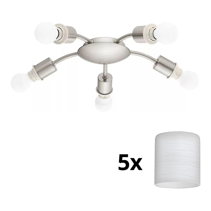 Eglo - LED Ceiling light MY CHOICE 5xE14/4W/230V  matte chrome/white