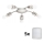 Eglo - LED Ceiling light MY CHOICE 5xE14/4W/230V  matte chrome/white