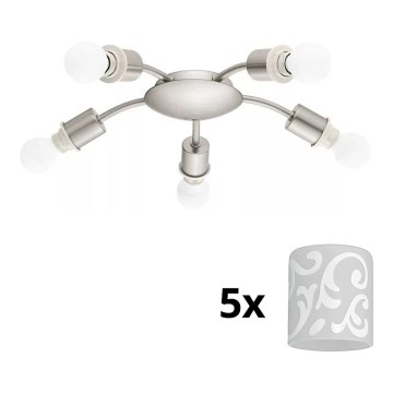Eglo - LED Ceiling light MY CHOICE 5xE14/4W/230V  matte chrome/white