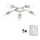 Eglo - LED Ceiling light MY CHOICE 5xE14/4W/230V  matte chrome/white